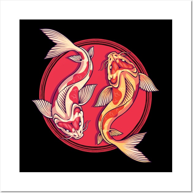 Koi Carp Wall Art by Dreaming Olga